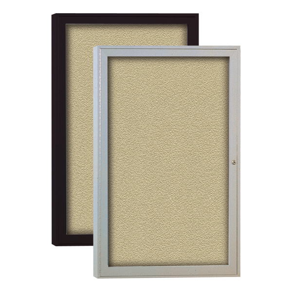 Outdoor/Indoor Enclosed Vinyl Tackboard w/ One Door