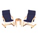 Kiddie Rocker Table & Chairs Set - Blue - Book not included