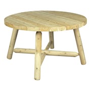 Cedar Looks Round Log Table