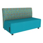 Shapes Series II Soft Seating Sofa w/ USB & Electrical Outlets - Atomic Baltic w/ Teal