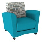 Shapes Series II Common Area Chair - Bandwidth Circuit w/ Teal