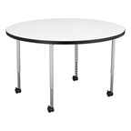 Structure Series Round Mobile Collaborative Table w/ Whiteboard Top Structure Series Round Mobile Collaborative Table w/ Whiteboard Top
