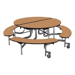 Convertible and Mobile Bench Cafeteria Tables