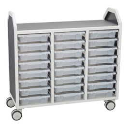 Learniture Profile Series Triple-Wide Mobile Classroom Storage Cart Learniture Profile Series Triple-Wide Mobile Classroom Storage Cart