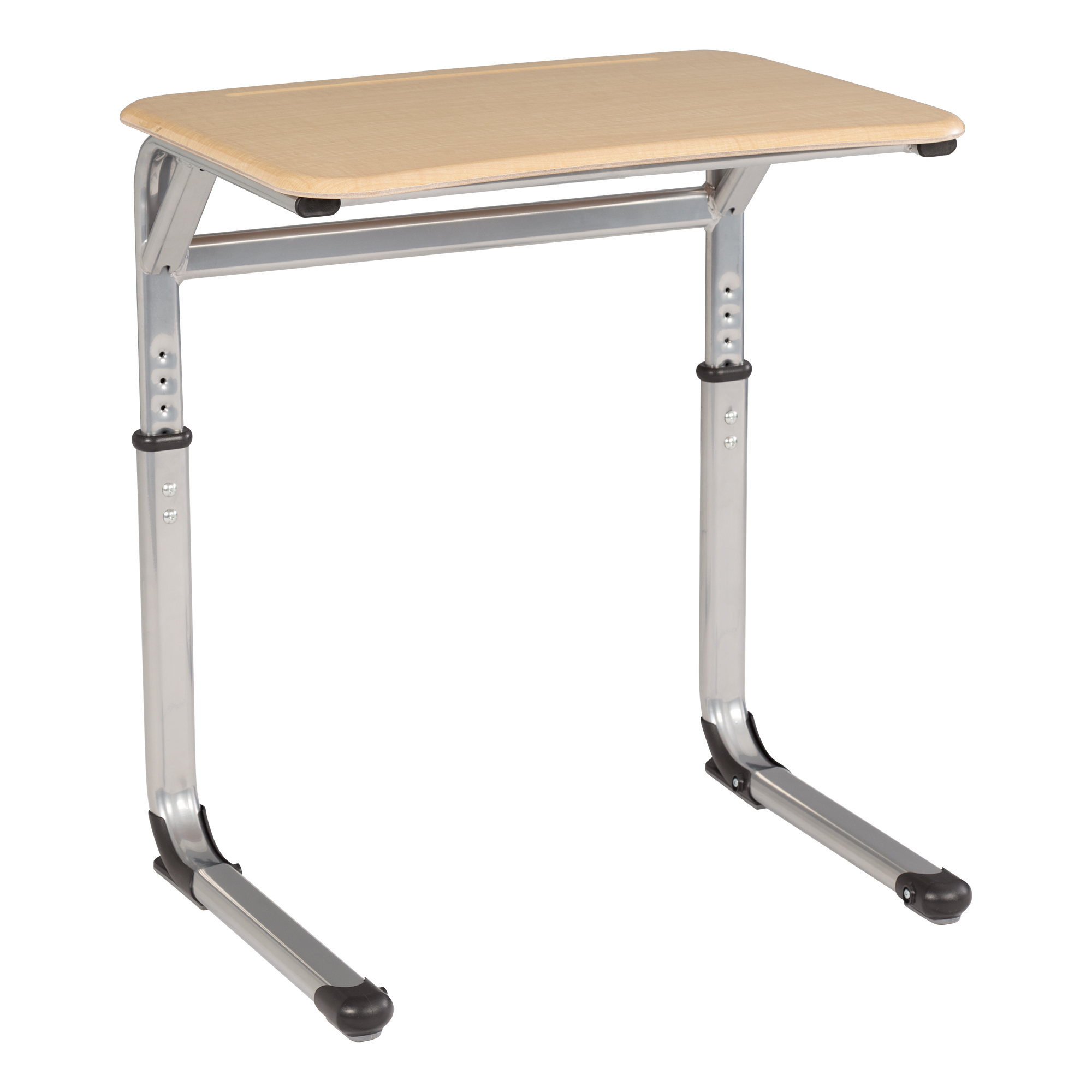 Rectangle Cantilever Desk w/ Curved Edge - Maple