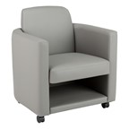 Antimicrobial Lounge Chair w/ Storage - Gray