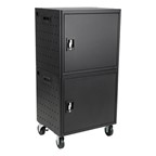 Shapes Series 12-Device Wall Mount Charging Cabinet - Set of Two Cabinets & Stacking Mobility Kit (Light Gray) Shapes Series 12-Device Wall Mount Charging Cabinet - Set of Two Cabinets & Stacking Mobility Kit (Light Gray)