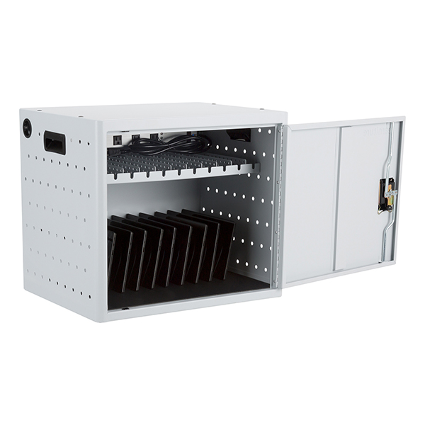 Shapes Series 12-Device Wall-Mount Chromebook, Laptop and Tablet Charging Cabinet - Tablets not included
