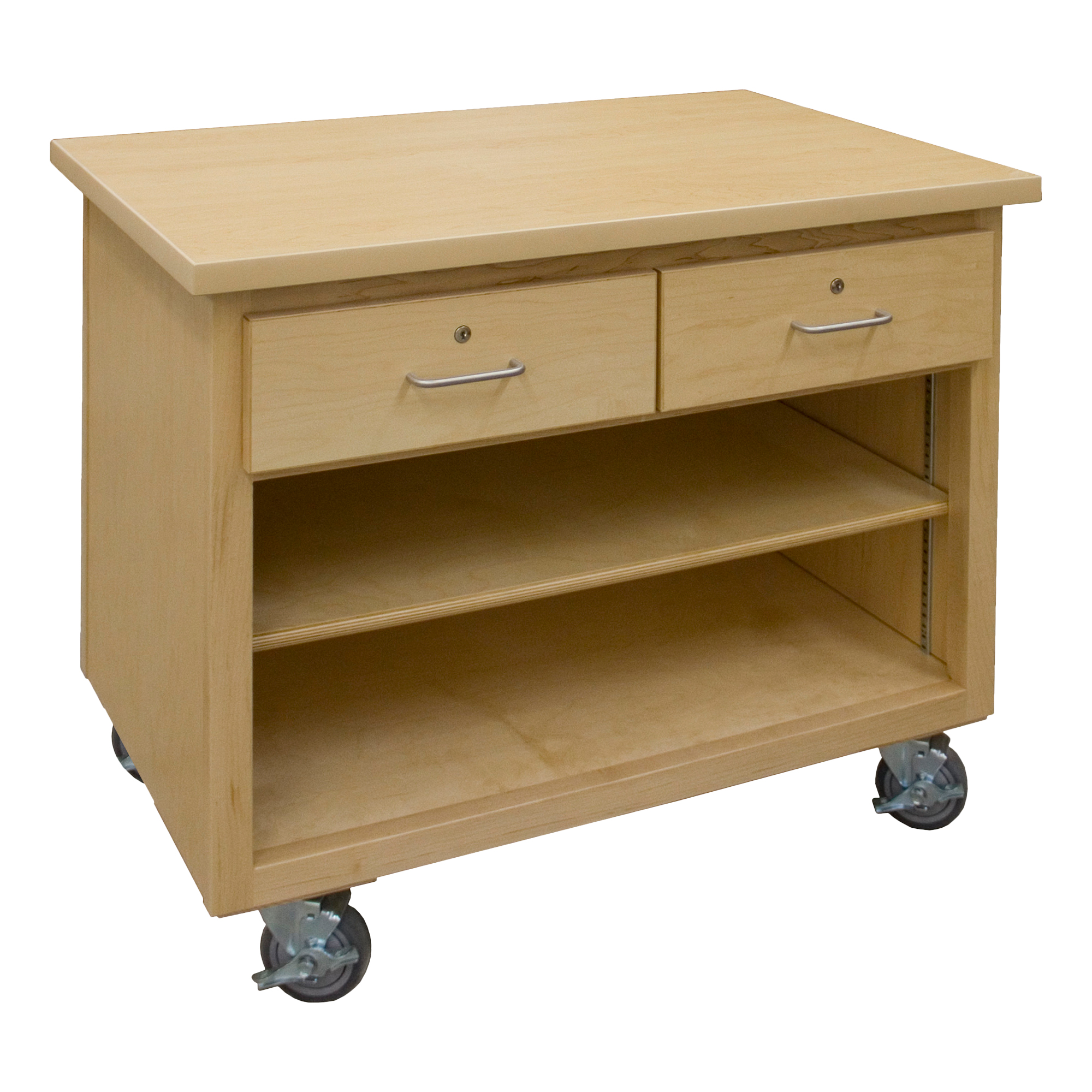 Mobile Project Support Cart w/ Shelves