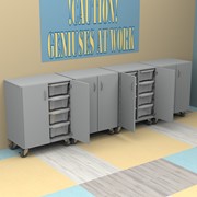 Shapes Series Double-Wide Mobile Storage Cart