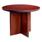 Corsica Series Round Conference Table - Sierra Cherry