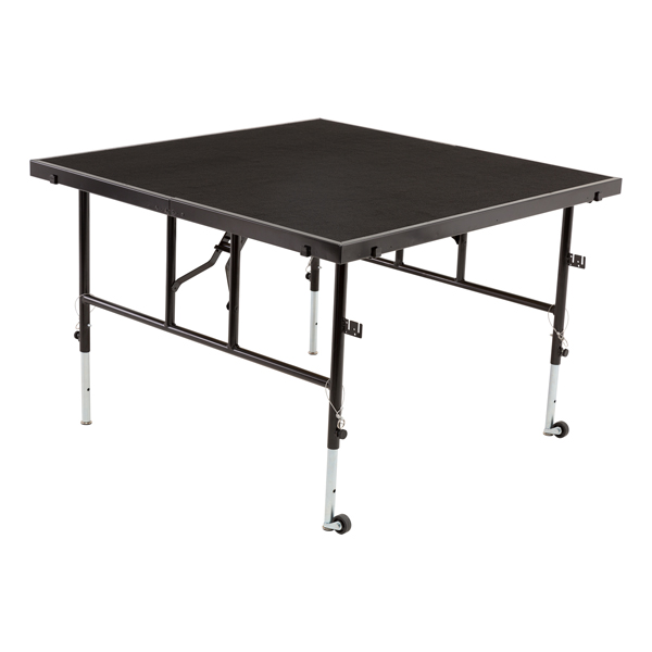 Adjustable-Height Portable Stage w/ Carpet Deck