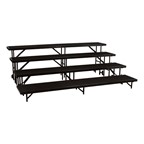 Straight Standing Choral Risers w/ Carpet Deck - Four Level (32" H)