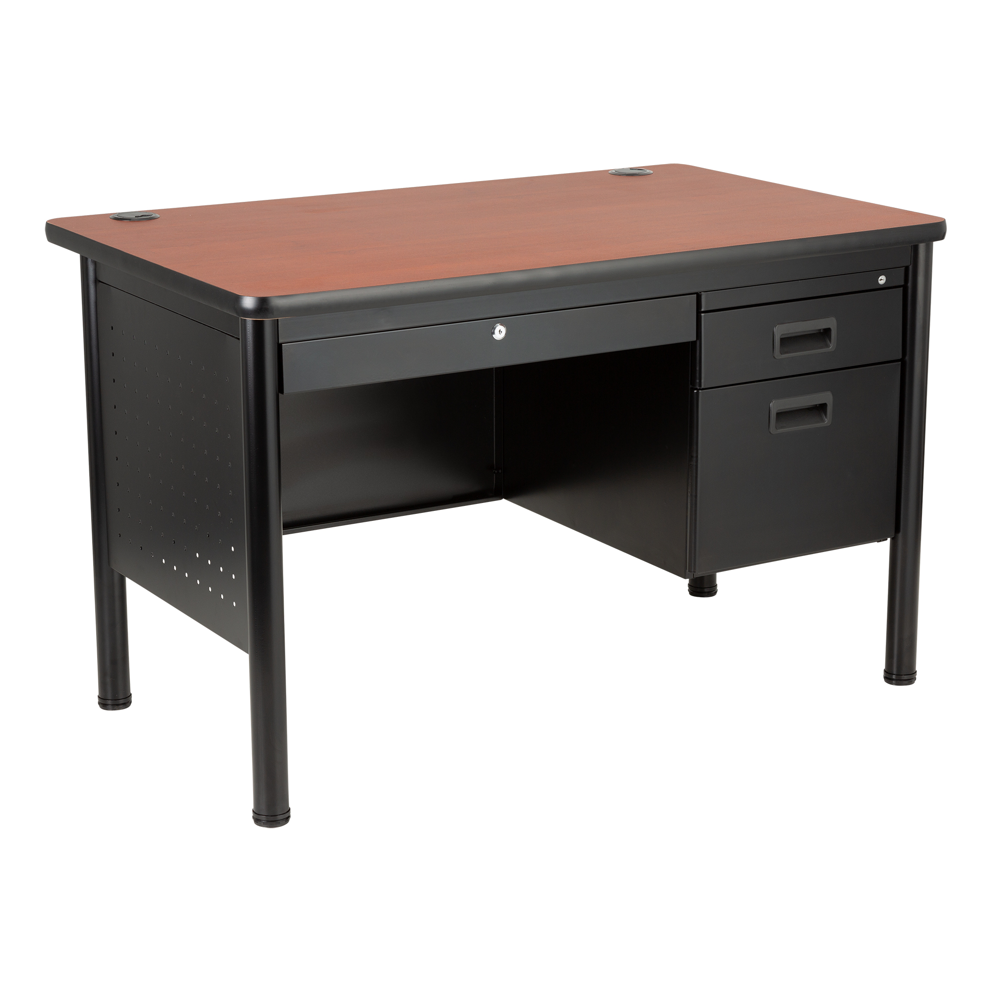 Single-Pedestal Teacher Desk - Cherry desktop