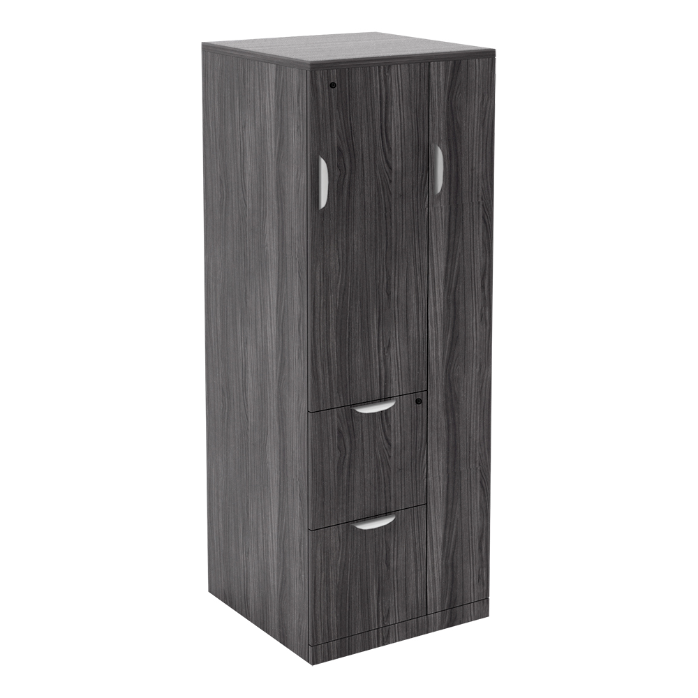 Insight Series Wardrobe Cabinet w/ Drawers - Coastal Gray
