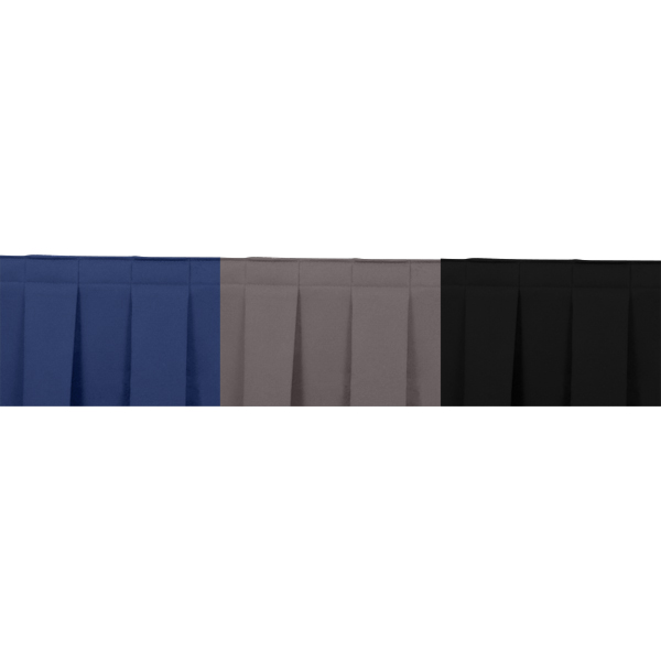 Box Pleat Stage Skirting - Royal Blue, Charcoal Grey, Black