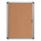 Cork Bulletin Slim Line Enclosed Cabinet w/ Single Door