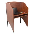 Single-Sided Study Carrel (Cherry Finish)
