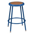 Adjustable-Height Blue Metal Lab Stool (24 1/2" - 32 1/2" H) Adjustable-Height Blue Metal Lab Stool (24 1/2" - 32 1/2" H)
