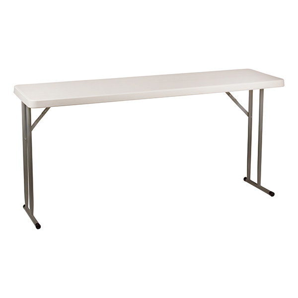 Blow-Molded Plastic Folding Training Room Table (18" W x 60" L)