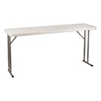 Blow-Molded Plastic Folding Training Room Table (18" W x 60" L)