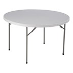 Round Blow-Molded Plastic Folding Table