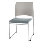 8700 Series Vinyl Stackable Cafeteria Chair - Gray