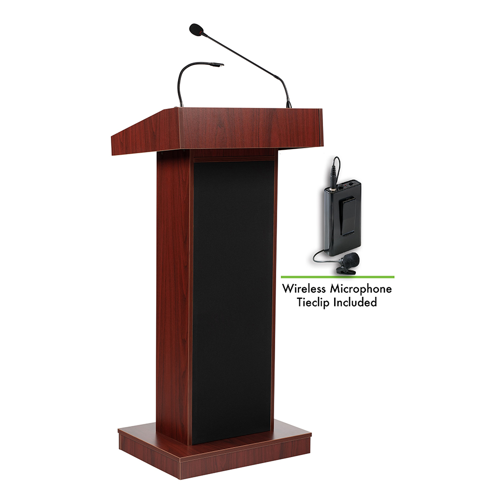 Orator Floor Lectern w/ Wireless Mic