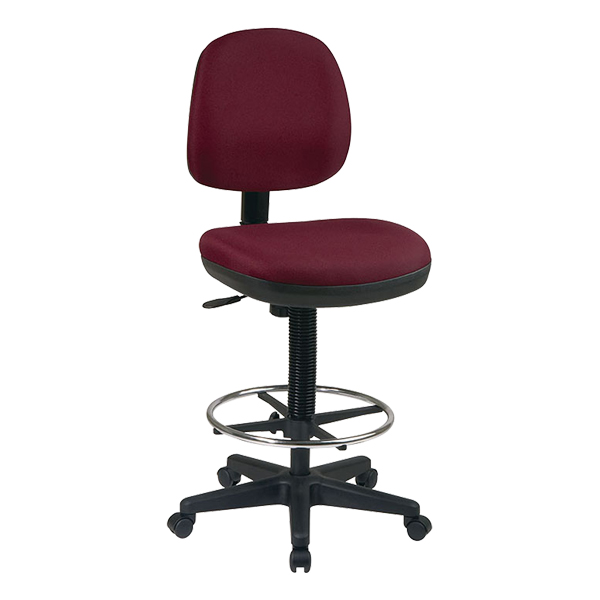 Work Smart Contemporary Drafting Chair - Garnet