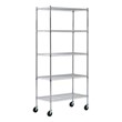 Mobile Chrome Wire Shelving