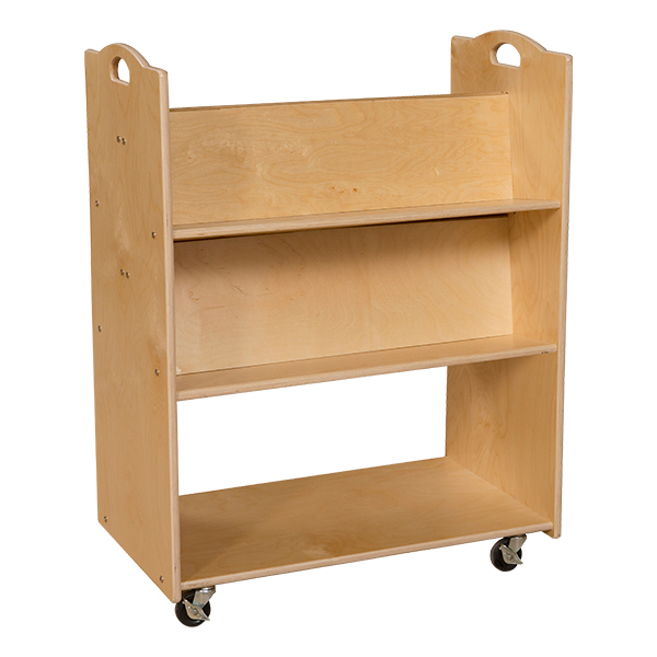 Double-Sided Mobile Library Cart