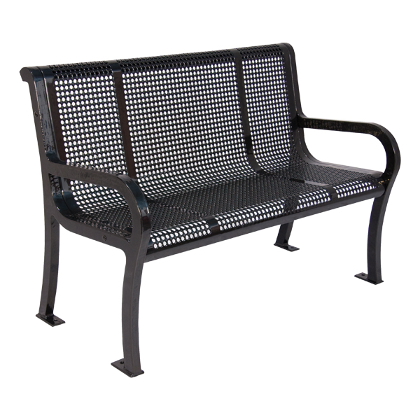 Lexington 954 Series Park Bench - Shown w/ round perforations