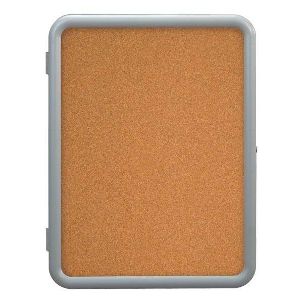 Enclosed Bulletin Board w/ Image Radius Frame - Shown w/ gray frame