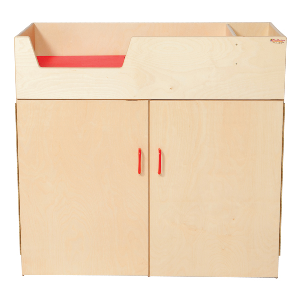 Colorful Infant Changing Table - Shown in natural